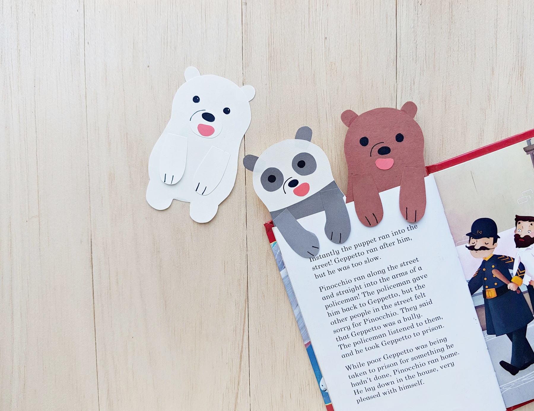 Bare Bear Bookmark Kids Craft - The Library Doctor